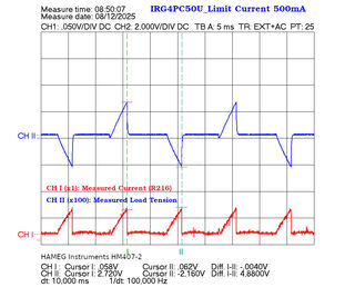 vue d'un oscillogramme...